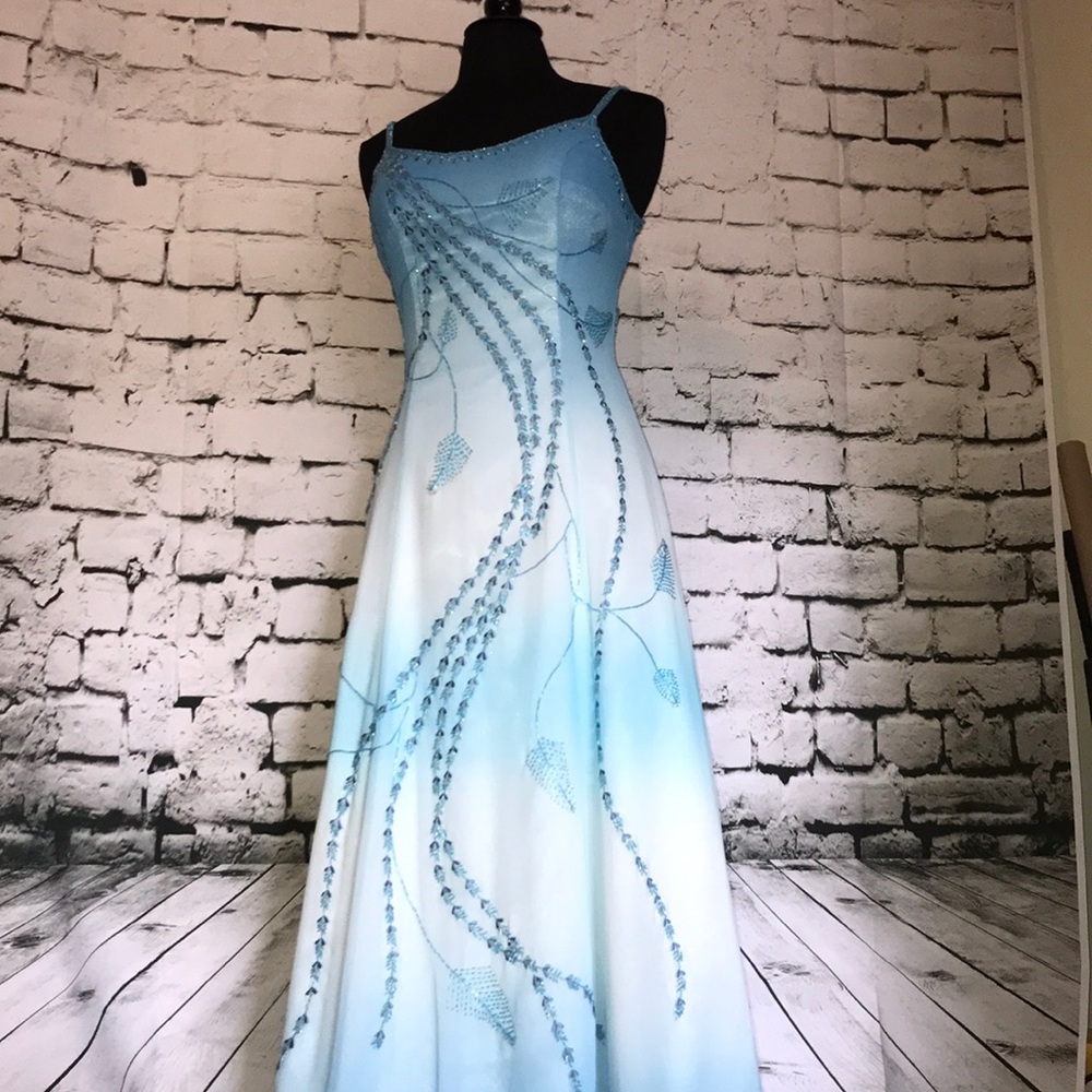 Hand beaded prom dress